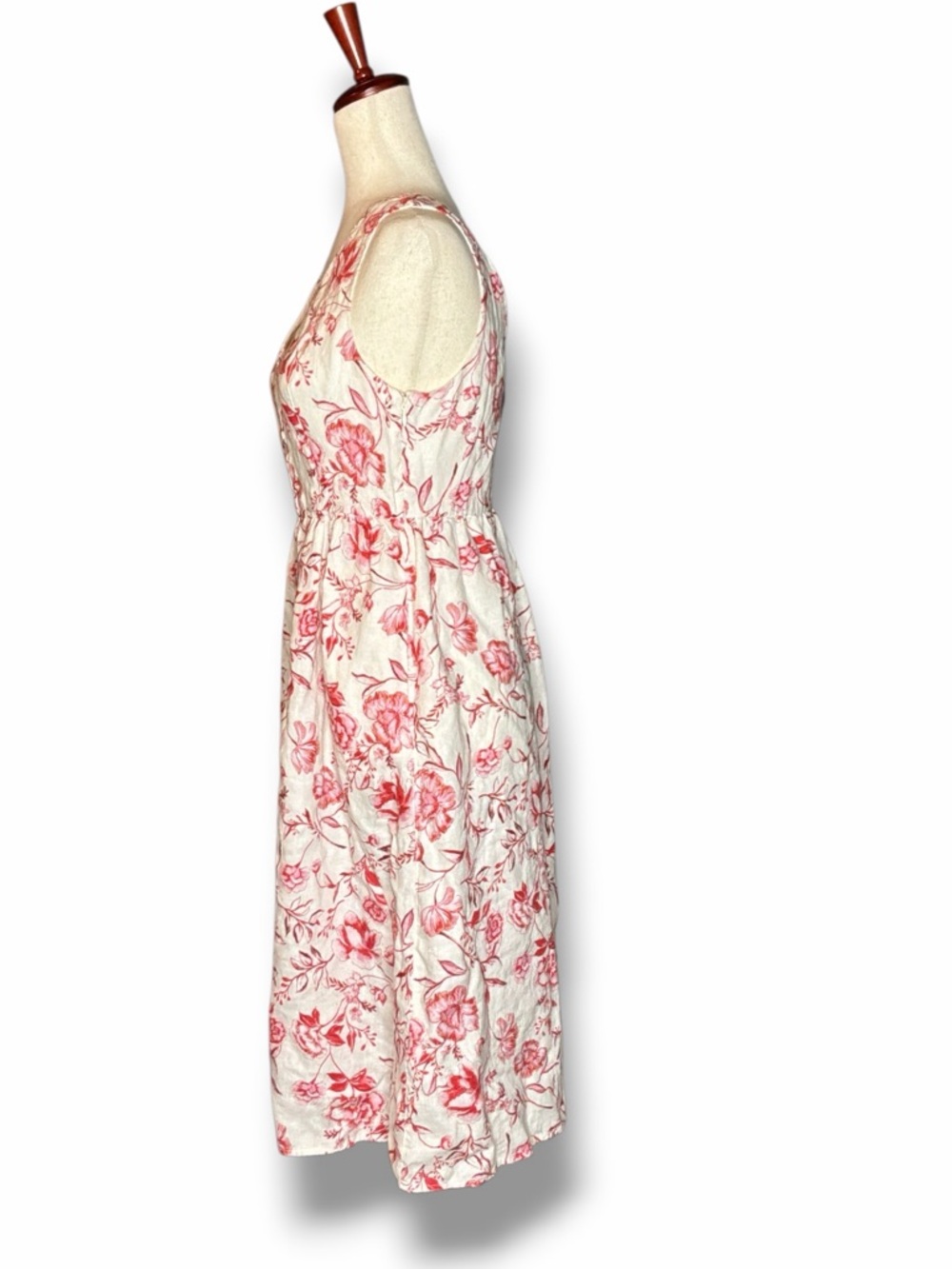 Cynthia Rowley White Floral Sleeveless V-Neck Fit & Flare Midi Dress Size 2 - Picture 3 of 8